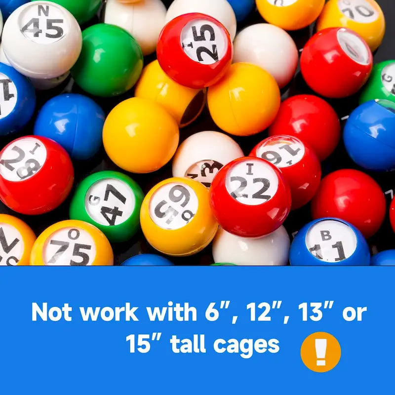 GSE Bingo Game Master Board & 7/8 Multi-Color Plastic Bingo Balls Set for Bingo Cage Game