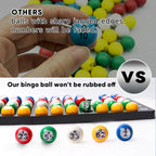GSE Bingo Game Master Board & 7/8 Multi-Color Plastic Bingo Balls Set for Bingo Cage Game