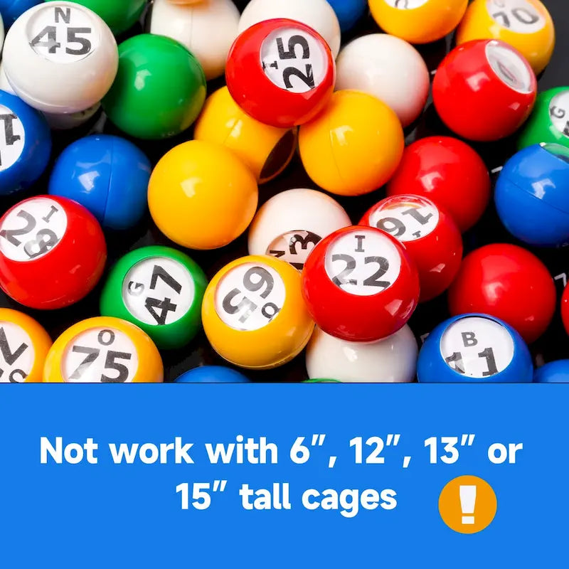 GSE Bingo Game Master Board & 7/8 Multi-Color Plastic Bingo Balls Set for Bingo Cage Game