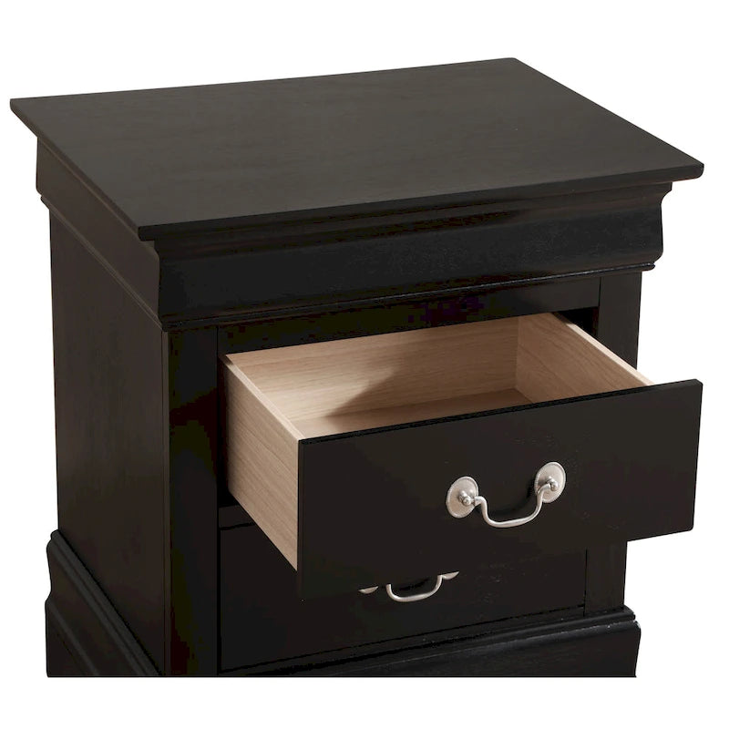 Louis Phillipe Traditional 2-drawer Wood Nightstand