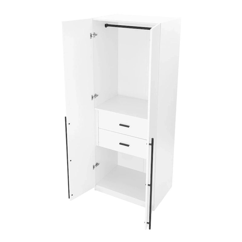 Manhattan Comfort Lee Modern Freestanding 3-Piece Module Wardrobe Closet Armoire