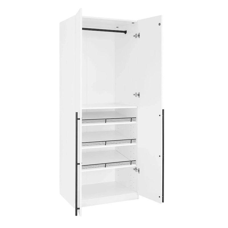 Manhattan Comfort Lee Modern Freestanding 3-Piece Module Wardrobe Closet Armoire