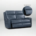 Genuine Leather Electric Recliner Loveseat Power Reclining Loveseat with Storage, USB Charge Port for Living Room