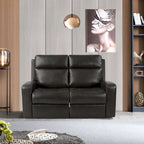 Genuine Leather Electric Recliner Loveseat Power Reclining Loveseat with Storage, USB Charge Port for Living Room