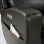 Genuine Leather Electric Recliner Loveseat Power Reclining Loveseat with Storage, USB Charge Port for Living Room