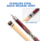 GSE Set of 6 Canadian Maple Hardwood Billiard Pool Cue Sticks. 58 2-Piece Pool Cue Set for House or Commercial Use