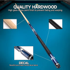 GSE Set of 6 Canadian Maple Hardwood Billiard Pool Cue Sticks. 58 2-Piece Pool Cue Set for House or Commercial Use