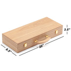GSE 500pcs Casino Deluxe Wooden Poker Chip Case with 5 Wooden Chip Trays