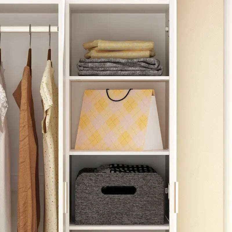 Armoires Storage Solution Convertible Wardrobe Organizer Mirror Vanity