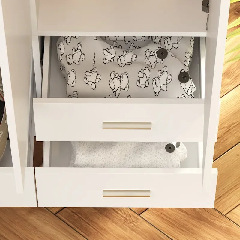 Armoires Storage Solution Convertible Wardrobe Organizer Mirror Vanity