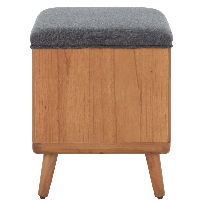 SAFAVIEH Marilla Open Shelf Bench with Cushion - 20 W x 15 D x 18 H - 20Wx15Dx18H