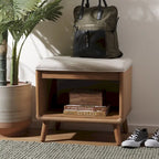 SAFAVIEH Marilla Open Shelf Bench with Cushion - 20 W x 15 D x 18 H - 20Wx15Dx18H