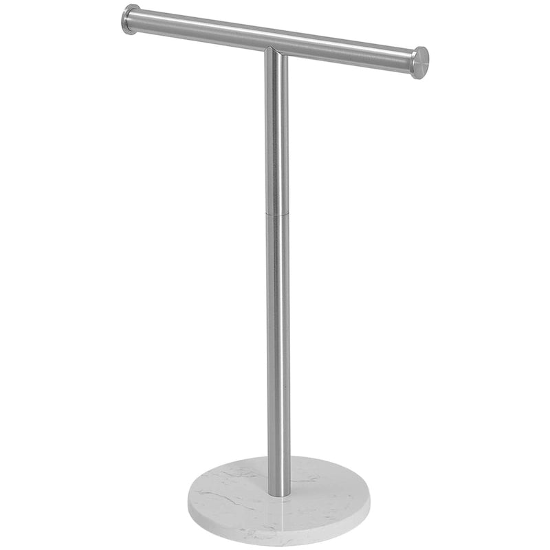 T-Shape Towel Rack With Natural Marble Base