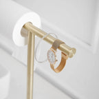 T-Shape Towel Rack With Natural Marble Base