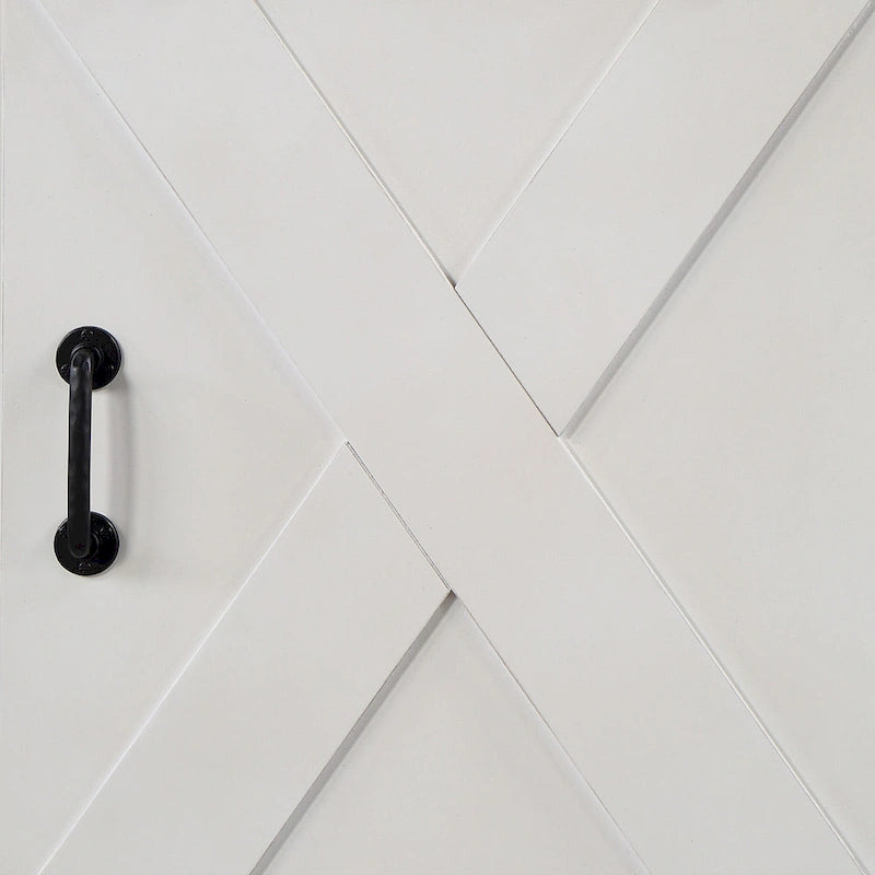 Bridgevine Home 66 inch Electric Fireplace TV Stand for TVs up to 80 inches, White Finish