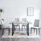 5-piece Dining Table Chairs Set, Rectangular Dining Room Table Set