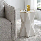Uttermost Capella White Accent Table - 16W x 22H x 16D