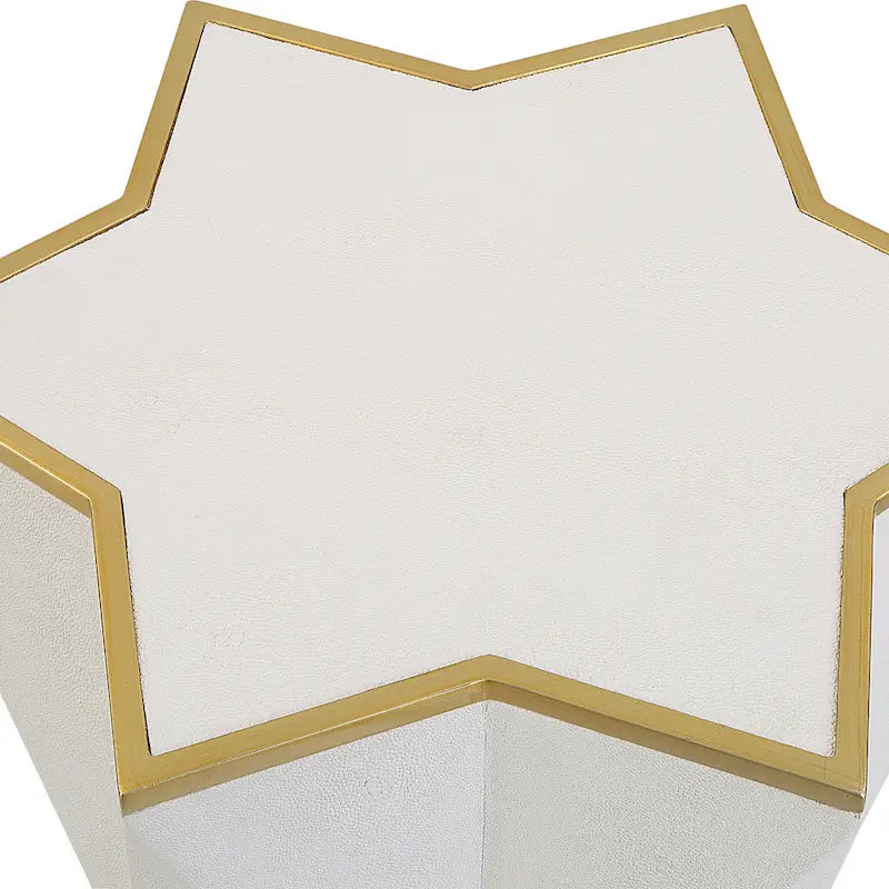 Uttermost Capella White Accent Table - 16W x 22H x 16D