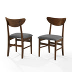 Crosley Landon 2Pc Wood Dining Chairs W/Upholstered Seat - 33.25H x19.75W x 19.75D