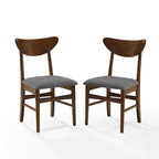 Crosley Landon 2Pc Wood Dining Chairs W/Upholstered Seat - 33.25H x19.75W x 19.75D