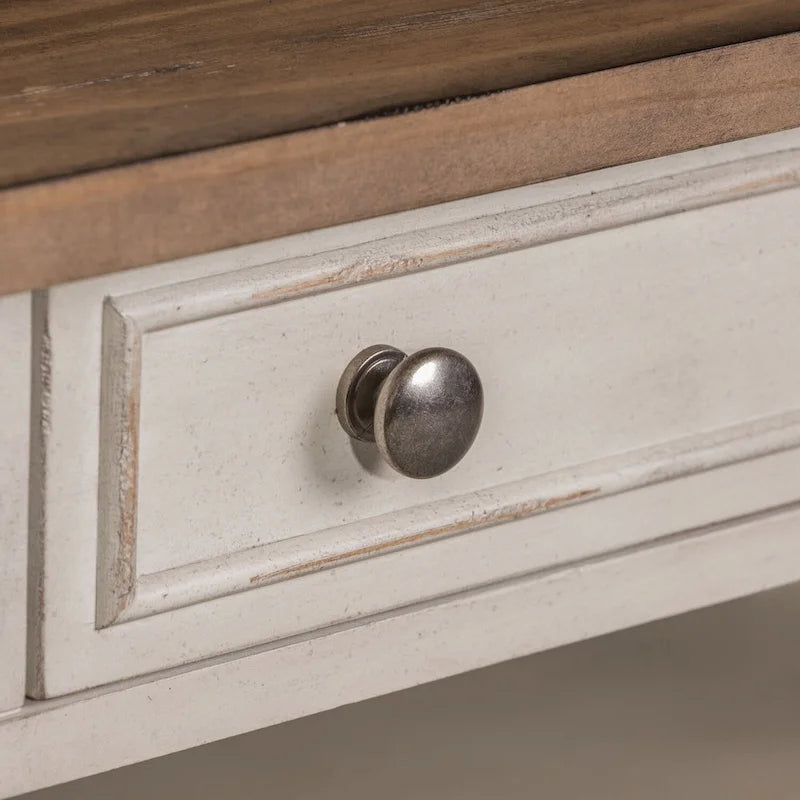 Morgan Creek Antique White Wire Brushed Tobacco Accents Cocktail Table