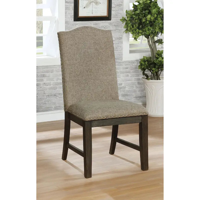 Ladonna Transitional Espresso Wood 7-Piece Dining Set by Furniture of America