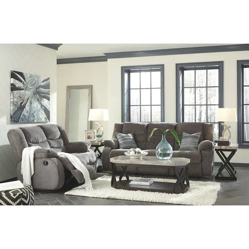 Tulen Contemporary Reclining Sofa Gray