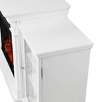 Calie 67 Electric TV Stand Fireplace in White by Real Flame