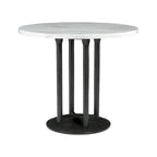Centiar White/Black Circular Counter Height Table