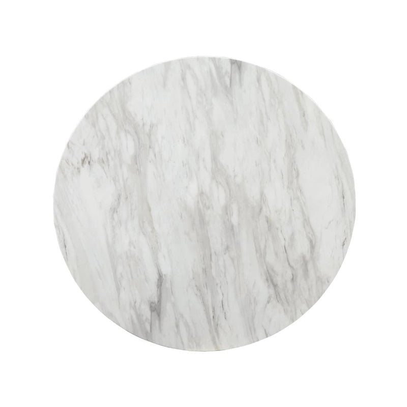 Centiar White/Black Circular Counter Height Table