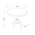 East West Furniture 3 Piece Kitchen Table Set Contains a Round Dining Table and 2 Mid Century Chairs, Mahogany(Seat Options)