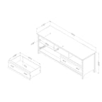 South Shore Exhibit TV Stand for TVs up to 60