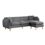 Fabric Sectional Sofa Chaise with Tapered Legs