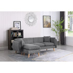 Fabric Sectional Sofa Chaise with Tapered Legs
