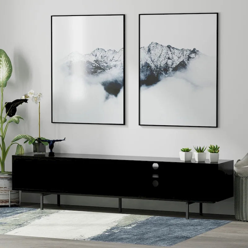 Glenwillow Home Atlas 78 x 20 Lowboy Mid-Century Modern TV Stand Console