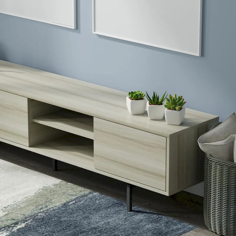 Glenwillow Home Atlas 78 x 20 Lowboy Mid-Century Modern TV Stand Console