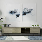 Glenwillow Home Atlas 78 x 20 Lowboy Mid-Century Modern TV Stand Console