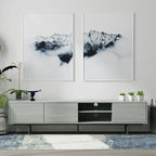 Glenwillow Home Atlas 78 x 20 Lowboy Mid-Century Modern TV Stand Console