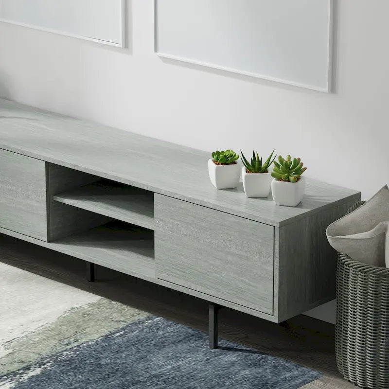 Glenwillow Home Atlas 78 x 20 Lowboy Mid-Century Modern TV Stand Console