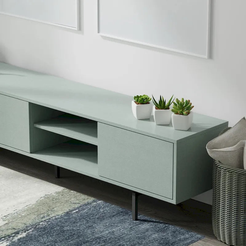 Glenwillow Home Atlas 78 x 20 Lowboy Mid-Century Modern TV Stand Console