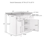 Crosley Bartlett Wood Top Kitchen Island W/X-Back Stools