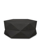 Arreto Black Solid Wood Hexagonal Coffee Table With Storage