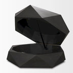 Arreto Black Solid Wood Hexagonal Coffee Table With Storage