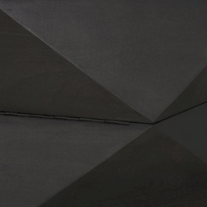 Arreto Black Solid Wood Hexagonal Coffee Table With Storage