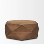 Arreto Black Solid Wood Hexagonal Coffee Table With Storage