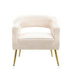 Contemporary Upholstered Ruffle Accent Chair