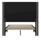 Upholstered Platform Bed with Channel Stitched Headboard