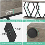 70.9 Inch Extra Long Modern Sofa Console Table with Faux Marble Tabletop Base Gold Frame for Living Room Entryway Hallway