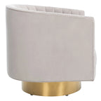 SAFAVIEH Couture Matejka Swivel Channel Tufted Barrel Chair - 28 W x 31 L x 30 H - 28Wx31Dx30H