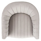 SAFAVIEH Couture Matejka Swivel Channel Tufted Barrel Chair - 28 W x 31 L x 30 H - 28Wx31Dx30H